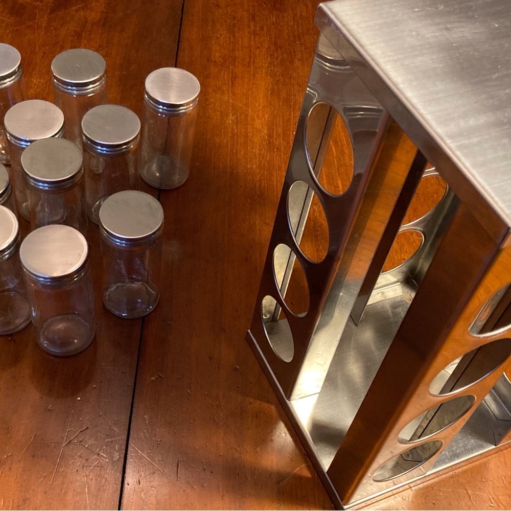 Crate&Barrel Silver Spice Rack - Picture 9 of 12